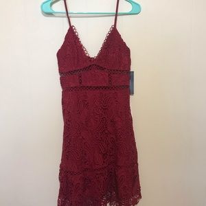 NWT dark red Lulus dress